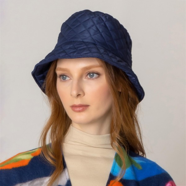 Do Everything In Love Quilted Bucket Hat

- One Size Fits Most 
- Adjustable Drawstring & Lined 
- 100% Polyester 
