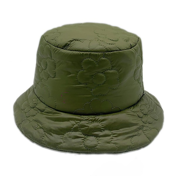 Do Everything In Love Puffy Flower Stitched Bucket Hat - One Size Fits Most - 100% Polyester - Adjustable Drawstring /Lined view 5