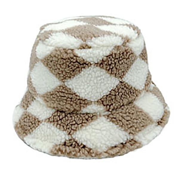 Do Everything In Love Diamond Sherpa Bucket Hat 

- One Size Fits Most 
- Lined/ Adjustable Drawstring 
- 100% Polyester 