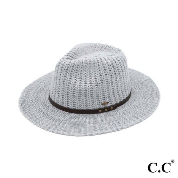 C.C KP-016
Knitted Panama Hat With Leather Band 

- One Size Fits Most (With Adjustable Drawstring) 
- Brim Approximately 2.75"
- 50% Acrylic /50% Polyester 