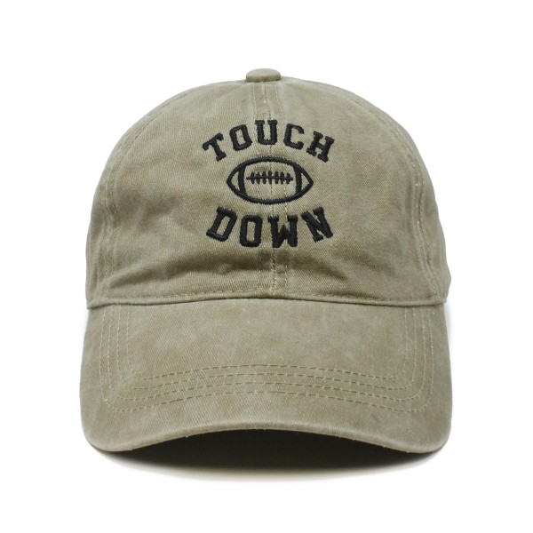 Wholesale touch Down Embroidered Baseball Cap One Fits Most Adjustable Buckle Co