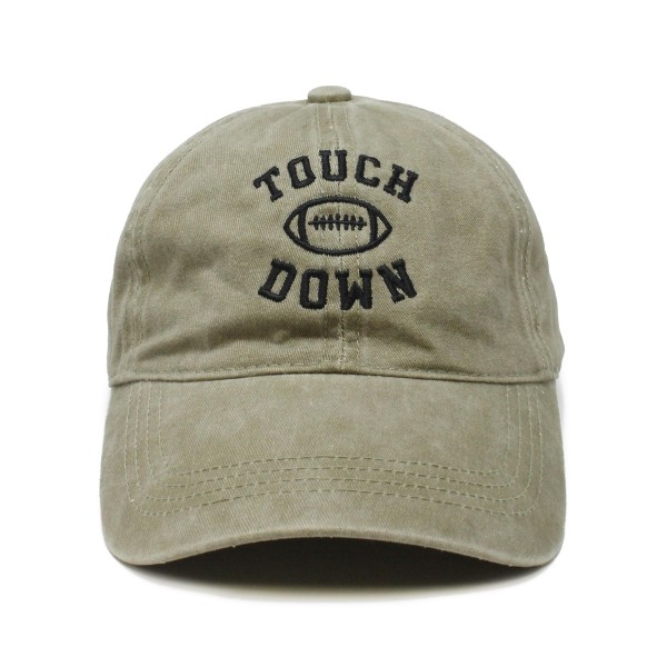 Touch Down Embroidered Baseball Cap 

- One Size Fits Most 
- Adjustable (Buckle) 
- 100% Cotton 