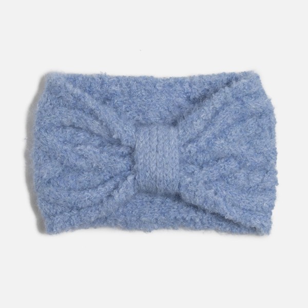 Knit Head Wrap With Bow Detail 

- One Size Fits Most
- 64% Acrylic / 8% Wool/ 25% Nylon/ 3% Spandex 