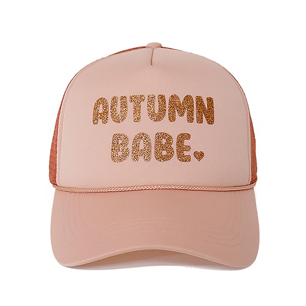 Glitter "Autumn Babe ?? " Trucker Hat.

- One Size Fits Most
- Snap Adjustable Band
- 100% Polyester