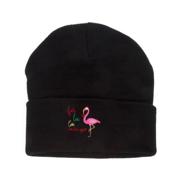 Wholesale fa La La Mingo Santa Hat Flamingo Knit Cuffed Beanie One Fits Most Ac