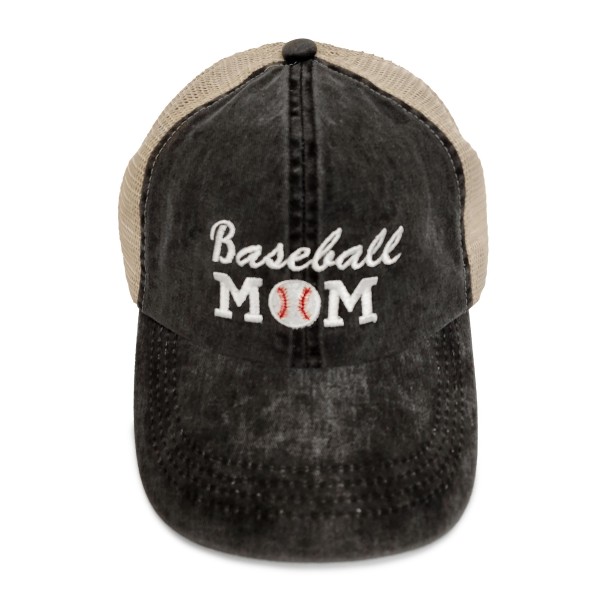 Wholesale baseball Mom Embroidered Baseball Cap One Fits Most Slide Buckle Adju