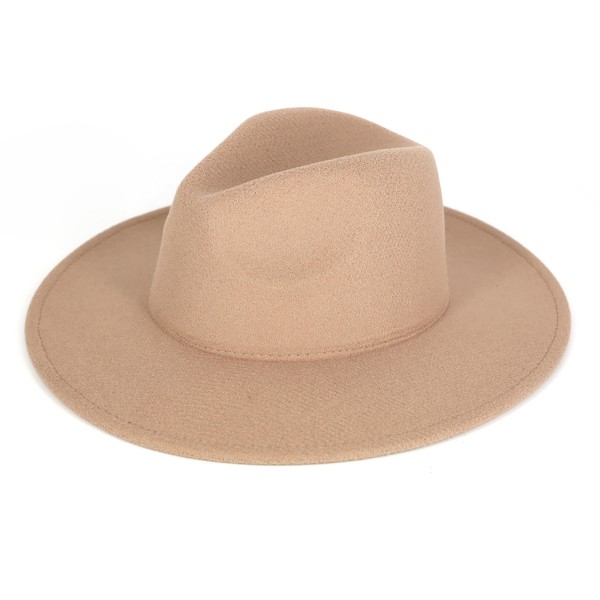 Wholesale felt Brim Fedora Hat No Hat Band One Fits Most Adjustable Drawstring B