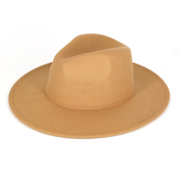 Wholesale felt Brim Fedora Hat No Hat Band One Fits Most Adjustable Drawstring B