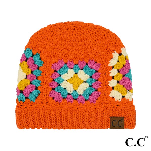 C.C Hat-7393
Multi Color Hand Crochet Beanie 

- One Size Fits Most
- Hand Crochet 
- 100% Acrylic 