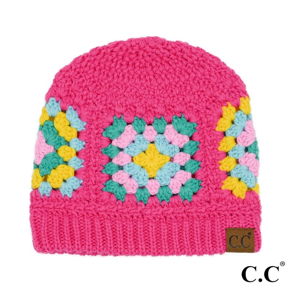 C.C Hat-7393
Multi Color Hand Crochet Beanie 
- One Size Fits Most
- Hand Crochet 
- 100% Acrylic