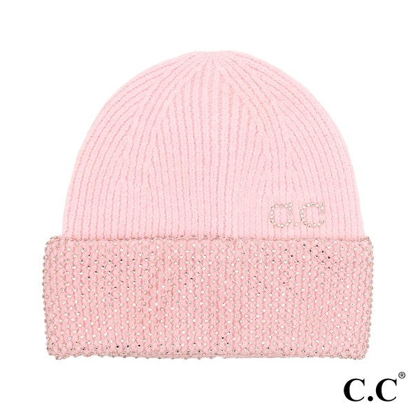 C.C HTE0013
Rhinestone Net Beanie 

- One Size Fits Most
- 52% Recycled Polyester/ 45% Acrylic/ 3% Spandex