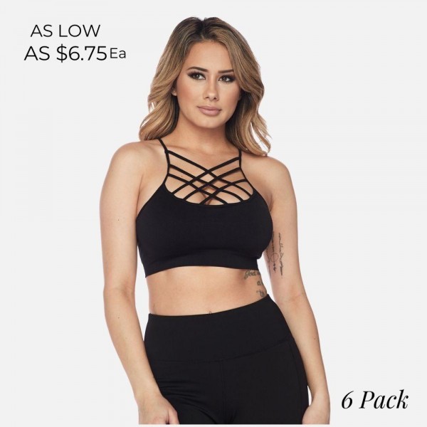 Wholesale sweat it out seamless sports bra eye catching front detail supportive