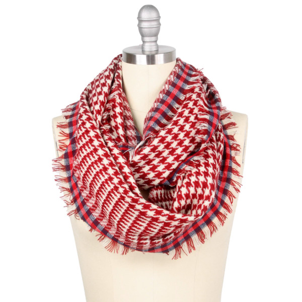 Wholesale houndstooth infinity scarf W L Acrylic