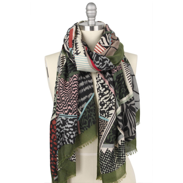 Wholesale lightweight animal print scarf W L Polyester