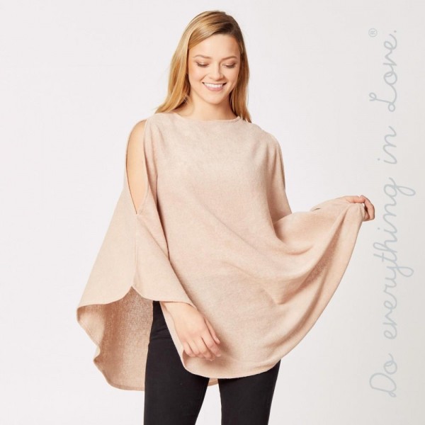 Wholesale do everything Love brand solid color knit sleeveless poncho One fits m