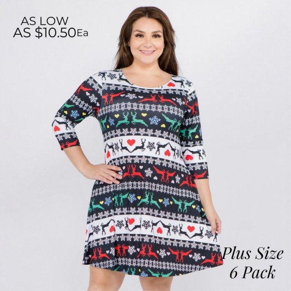 fairisle christmas dress Black Belted Fairisle Christmas Jumper Dress