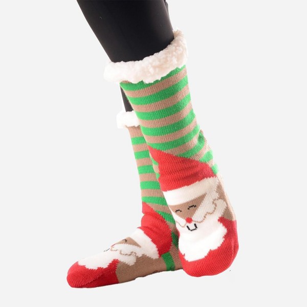 Wholesale women s Assorted Christmas Sherpa Lined Slipper Socks Pack o Various C