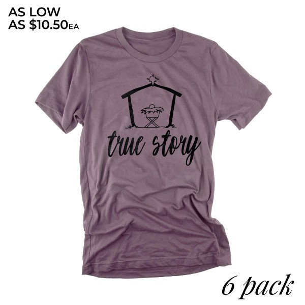 Wholesale storm Grey Bella Canvas short sleeve Bethlehem True Story Christmas pr