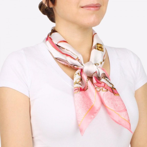 Wholesale women s lightweight designer inspired silk paisley bandana scarf W L P