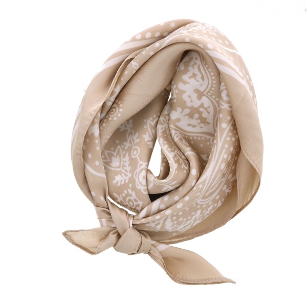 Wholesale women s lightweight silky paisley bandana scarf Polyester