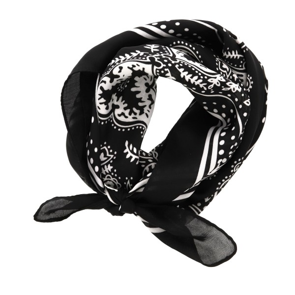 Wholesale women s lightweight silky paisley bandana scarf Polyester