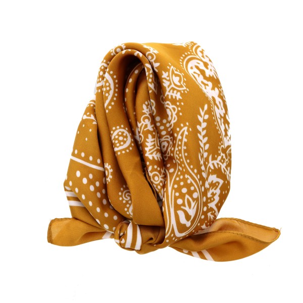 Wholesale women s lightweight silky paisley bandana scarf Polyester