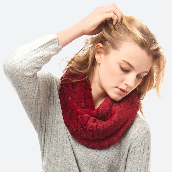 Multi-Wear Solid Faux Fur Infinity Wear as: Basic Scarf