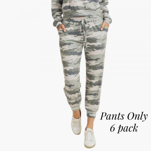 Women's Vintage Camouflage Jogger (6 Pack) (Pants ONLY