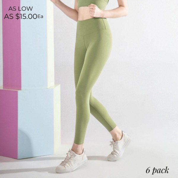 Wholesale women s Active Waisted Feel So Good Athletic Leggings pack Waistband W