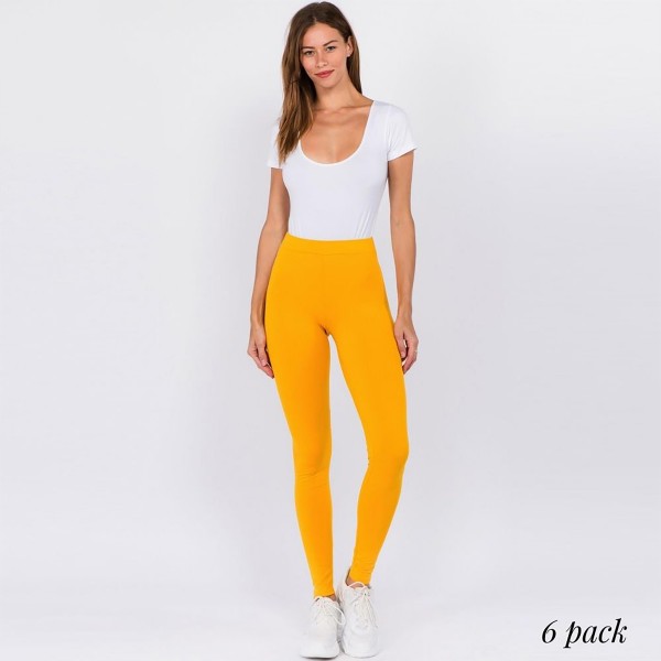 Full Length Leggings Featuring High Rise Waistband. (6 Pack)

• Elasticized High Rise Waistband
• Fit Like a Glove
• Pull On/Off Design
• Soft and Stretchy

Content: 92% Cotton, 8% Spandex

Pack Breakdown: 6pcs/pack. 2S: 2M: 2L
