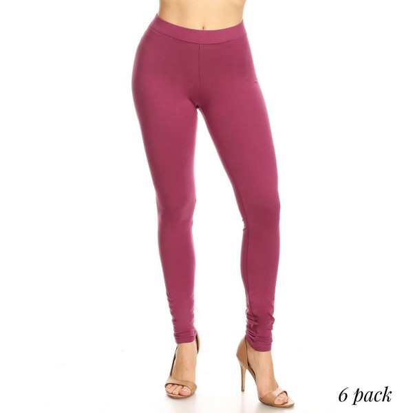 Full Length Leggings Featuring High Rise Waistband. (6 Pack)

• Elasticized High Rise Waistband
• Fit Like a Glove
• Pull On/Off Design
• Soft and Stretchy

Content: 92% Cotton, 8% Spandex

Pack Breakdown: 6pcs/pack. 2S: 2M: 2L
