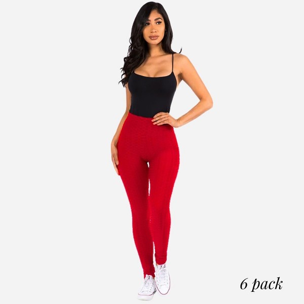 Women's Brazilian Body Sculpting Full-Length Leggings Featuring Side Pockets. (6 pack) 

- As Seen on TikTok
- 2 Side Pockets, Perfect for Cards or Cell Phone 
- Body Sculpting 
- Anti-Cellulite 
- Butt Lifting 
- Full Length 
- 6 Pair Per Pack 
- Sizes: 3-S/M, 3-L/XL
- 92% Polyester / 8% Spandex
