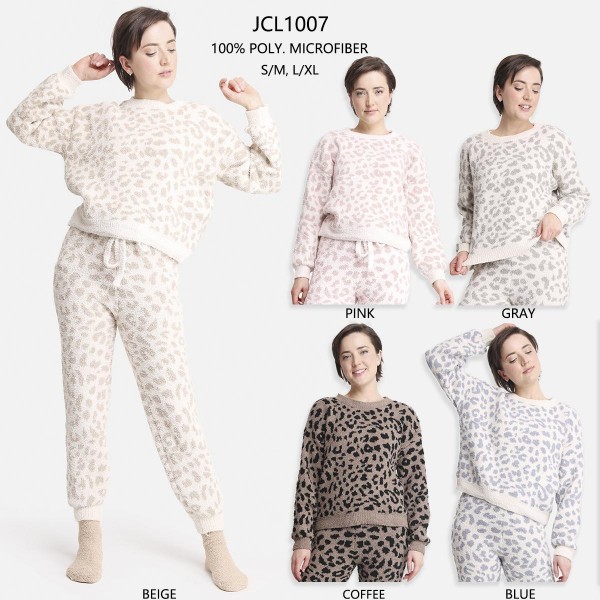 ComfyLUXE Leopard Print Long Sleeve Lounge Top

- Size: L/XL (Sizes 10-14)
- Approximately 25" in Length
- Soft and comfortable fabric with stretch
- Comfortable, relaxed fit
- 100% Polyester