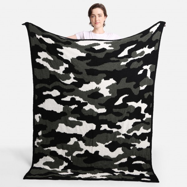 Super Soft Jacquard Camouflage Comfy Luxe Knit Blanket. The Softest Throw Blanket Made of the Highest Quality Material. So Soft You Have to Feel Them for Yourself. This Luxurious Throw is a Guaranteed Best Seller this Season! 

- Approximately 50" W x 60" L
-100% Polyester 
- Extra Plush and Cozy