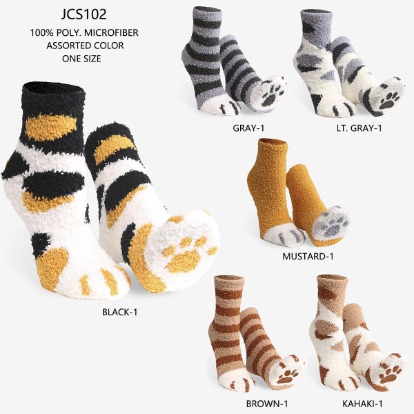 Comfy Luxe Fuzzy Knit Paw Print Socks (Assorted 6 Pack)


- 6 Pairs of Socks Per Pack
- Assorted Colors (6 Colors Per Pack)
- One Size Fits Most (Sizes Adult 6-11)