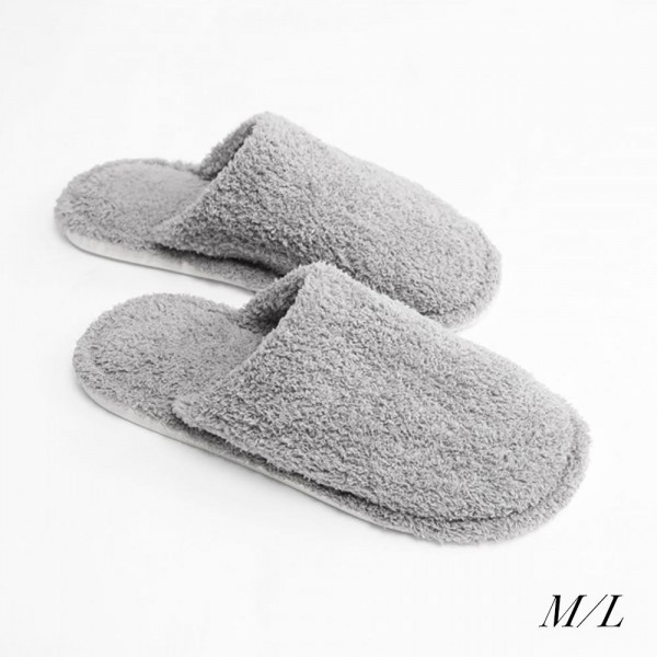 Comfy Luxe Slide On Slippers

- US Women's Size: 8-10
- 100% Polyester
- Rubber Sole