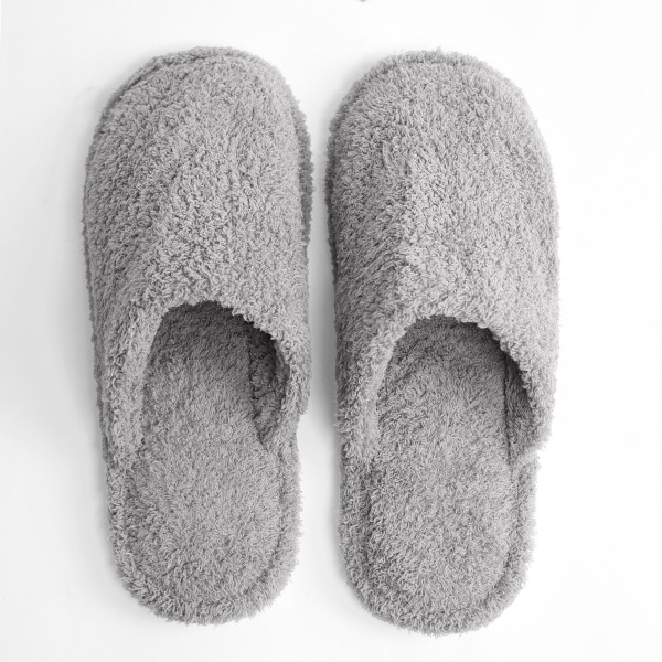 Comfy Luxe Slide On Slippers

- US Women's Size: 6-8
- 100% Polyester
- Rubber Sole