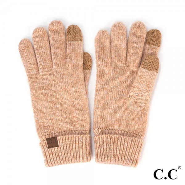 C.C G-2074P
Solid Knit Smart Touch Gloves

- 53% Acrylic / 35% Nylon / 12% Polyester
- One Size Fits Most
- Touchscreen Compatible