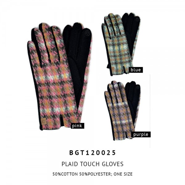 Do Everything In Love Plaid Smart Touch Gloves

- Touchscreen Compatible
- One Size Fits Most
- 50% Polyester, 50% Cotton 