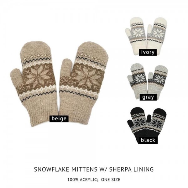 Do Everything In Love Snowflake Mittens

- One Size Fits Most
 - 100% Acrylic 