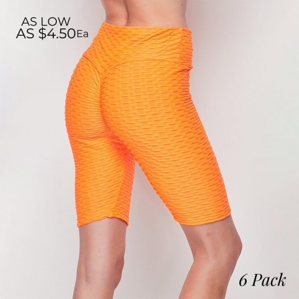 Honey-Comb "TikTok" Brazilian Butt Lifting Biker Shorts. (6 Pack)

- 92%Polyester, 8%Spandex
- 6 Sets Per Pack
- Featuring Elastic Waistband
- Sizes: 3-S/M, 3-L/XL