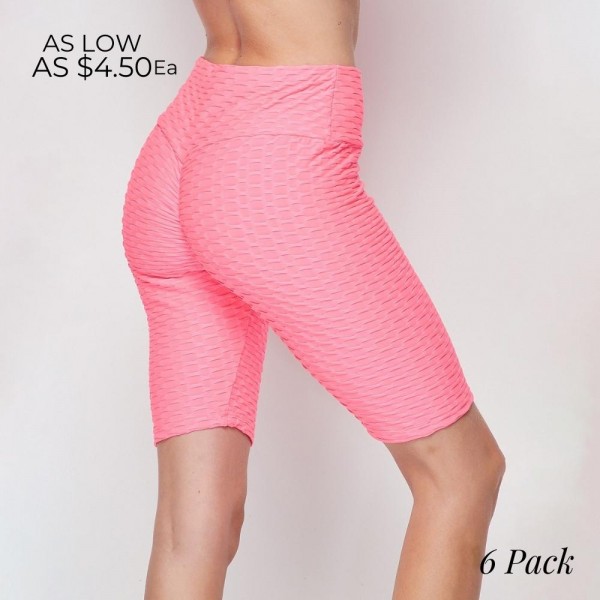 Wholesale honey Comb TikTok Brazilian Butt Lifting Biker Shorts Pack Polyester S