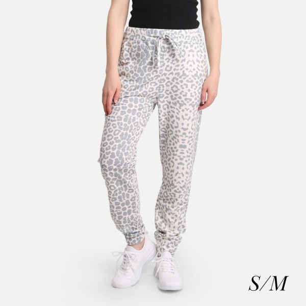 Wholesale comfy Luxe Animal Print Lightweight Lounge Pants S M US Women s Elasti
