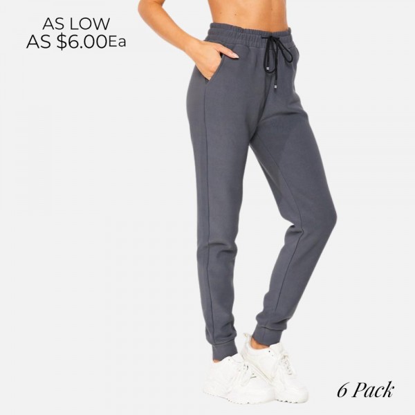 Women's Jogger Drawstring Lounge Pants (6 Pack) • Size: 2:S, 2:M