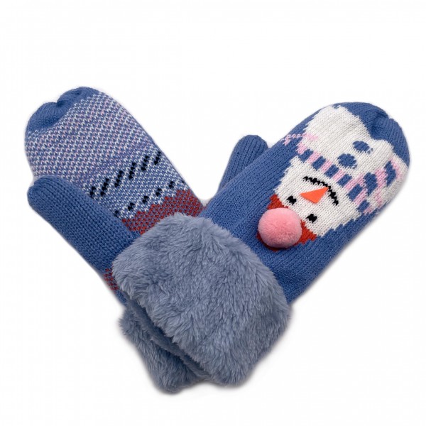 Thick Knit Snowman Mittens With Faux Fur Cuff

- One Size Fits Most
- Lined
- 100% Acrylic