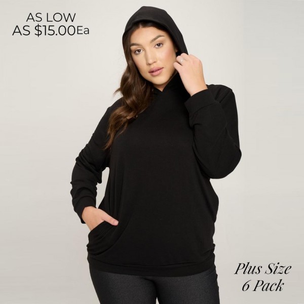 Wholesale women s No Strings Attached Plus Hoodie Pack Everyday wear Lightweight