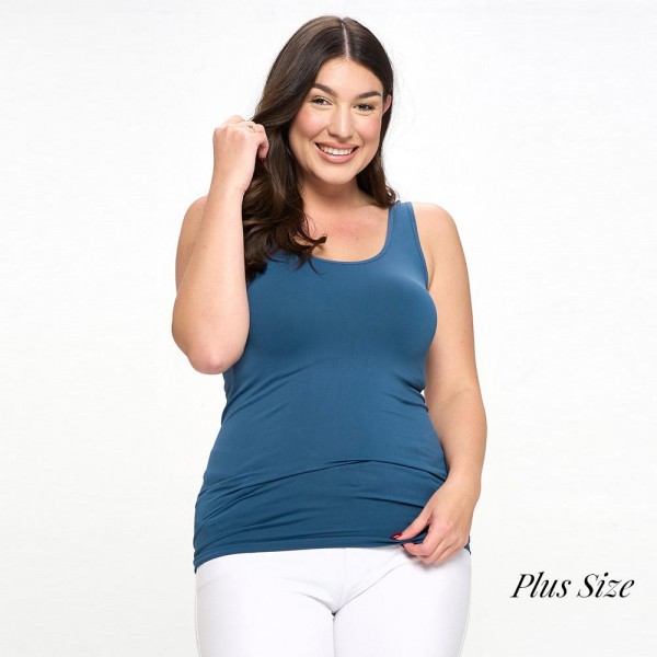 Wholesale lady s Plus V U Neckline Reversible Seamless Tank Shoulder Straps Back