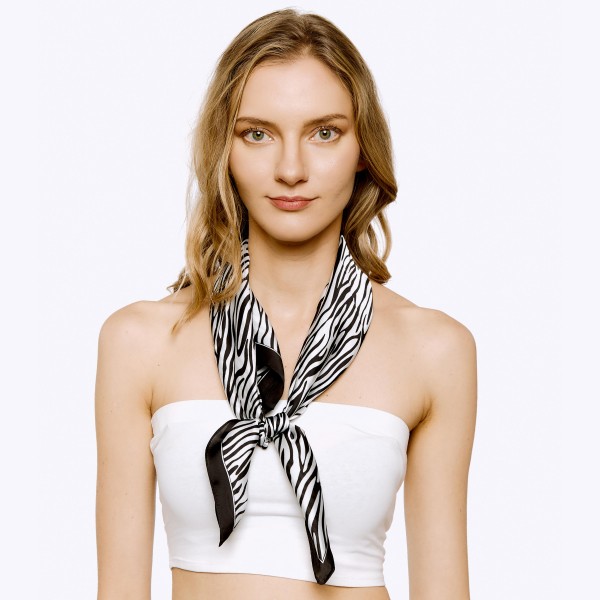 Wholesale multi Function Zebra Print Scarf Wear Neck Hair Many Other Ways Polyes
