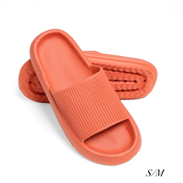 Wholesale unisex EVA Super Soft Thick Sole Slide Sandals Vertical Braided Lines