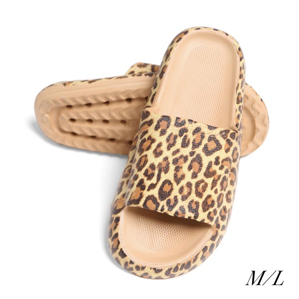 Wholesale unisex EVA Super Soft Thick Sole Slide Sandals Animal Print Non slip Q